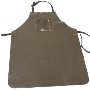 AP-3A : 3/4 Length Bib Apron, full grain leather, 2 pocket ( 75 cm Long)